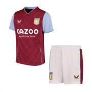 22-23 Aston Villa Home Soccer Football Kit (Top + Short) Youth