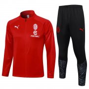 23-24 AC Milan Red Soccer Football Training Kit (Jacket + Pants) Man