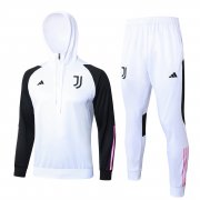 23-24 Juventus White Soccer Football Training Kit Man #Hoodie