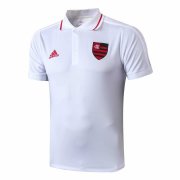 2019-20 Flamengo White Men Soccer Football Polo Jersey