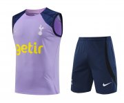 23-24 Tottenham Hotspur Violet Soccer Football Training Kit (Singlet + Short) Man