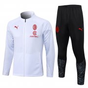 23-24 AC Milan White Soccer Football Training Kit (Jacket + Pants) Man