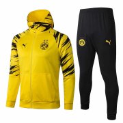 20-21 Borussia Dortmund Hoodie Yellow Soccer Football Training Suit (Jacket + Pants) Man