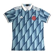 2020-21 Ajax Light Blue Men's Football Soccer Polo Top