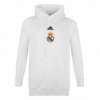 20-21 Real Madrid Hoodie White Man Soccer Football Sweatshirt Jesey