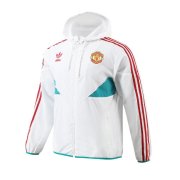 23-24 Manchester United White All Weather Windrunner Soccer Football Jacket Man