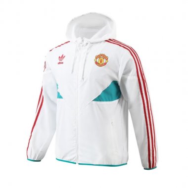 23-24 Manchester United White All Weather Windrunner Soccer Football Jacket Man