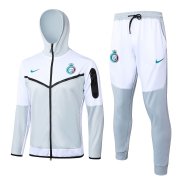 23-24 Riyadh Al-Nassr Light Grey Soccer Football Training Kit (Jacket + Pants) Man #Hoodie