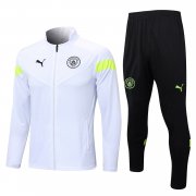 22-23 Manchester City White Soccer Football Training Kit (Jacket + Pants) Man