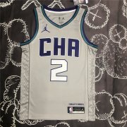 Charlotte Hornets 19-20 Brand Grey Swingman Jersey - City Edition Man (BALL #2)