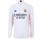 20-21 Real Madrid Home Long Sleeve Man Soccer Football Kit