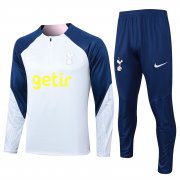 23-24 Tottenham Hotspur Light Grey Soccer Football Training Kit (Sweatshirt + Pants) Man