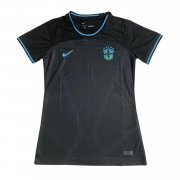2022 Brazil Black - Shiny Blue Logo Soccer Football Kit Woman #Special Edition