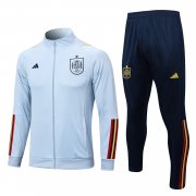 2023 Spain Off Blue Soccer Football Training Kit (Jacket + Pants) Man