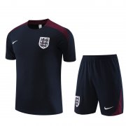 2024 England Royal Short Soccer Football Training Kit (Top + Short) Man
