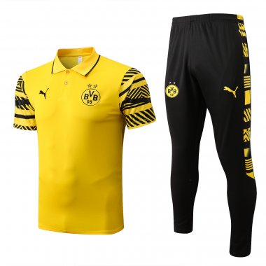 22-23 Dortmund Yellow Soccer Football Training Kit (Polo + Pants) Man