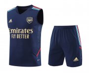 23-24 Arsenal Royal Soccer Football Training Kit (Singlet + Short) Man
