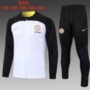 23-24 Chelsea White Soccer Football Training Kit (Jacket + Pants) Youth