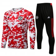 21-22 Manchester United Red - White Soccer Football Training Kit Man