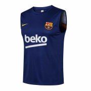 21-22 Barcelona Navy Soccer Football Singlet Shirt Man