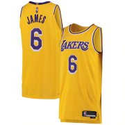 Los Angeles Lakers 2022 75th Anniversary Diamond Gold Jersey Man Icon Edition