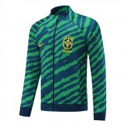 2022 Brazil Green Soccer Football Anthem Jacket Man
