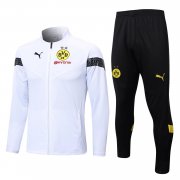 22-23 Borussia Dortmund White Soccer Football Training Kit (Jacket + Pants) Man
