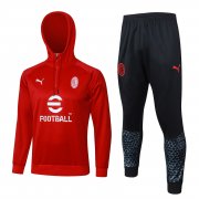 23-24 AC Milan Red Soccer Football Training Kit Man #Hoodie