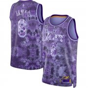 23-24 Los Angeles Lakers LeBron James Purple Swingman Jersey - Select Series Man #JAMES - 6