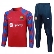 23-24 Barcelona Red Soccer Football Training Kit (Sweatshirt + Pants) Man