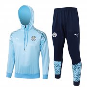 23-24 Manchester City Blue Soccer Football Training Kit (Sweatshirt + Pants) Man #Hoodie
