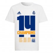 21-22 Real Madrid 14 UEFA Champions White T-Shirt Man