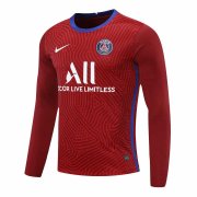 20-21 PSG Goalkeeper Red Long Sleeve Man Soccer Football Kit