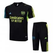 23-24 Arsenal Black Short Soccer Football Training Kit (Top + Short) Man