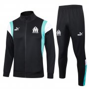 23-24 Olympique Marseille Black Soccer Football Training Kit (Jacket + Pants) Man