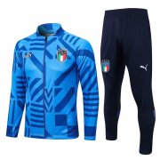 22-23 Italy Blue Soccer Football Training Kit (Jacket + Pants) Man