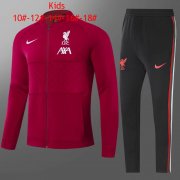 21-22 Liverpool Burgundy Soccer Football Training Kit (Jacket + Pants) Youth