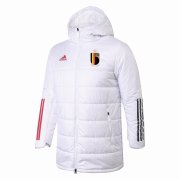 2022 Belgium White Soccer Football Winter Jacket Man