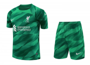 23-24 Liverpool Goalkeeper Green Soccer Football Kit (Top + Short) Man
