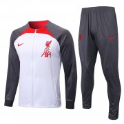 22-23 Liverpool White Soccer Football Training Kit (Jacket + Pants) Man