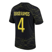 22-23 PSG Fourth Away Soccer Football Kit Man #SERGIO RAMOS #4