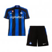 22-23 Inter Milan Home Youth Soccer Football Kit (Top + Shorts)