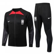 22-23 Korea Black Soccer Football Training Kit (Jacket + Short) Man