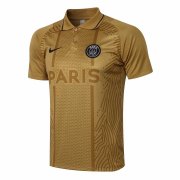 21-22 PSG Gold Soccer Football Polo Shirt Man