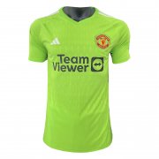 23-24 Manchester United Goalkeeper Green Soccer Football Kit Man