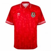 1991 Wales Retro Home Soccer Football Kit Man