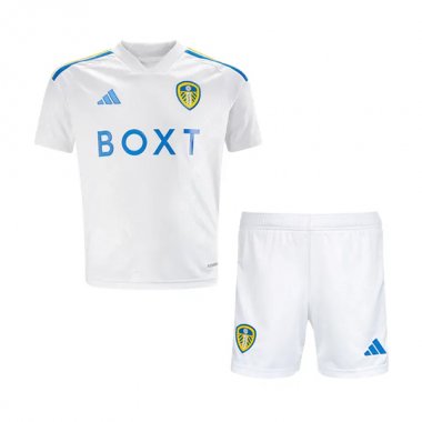 23-24 Leeds United Home Soccer Football Kit (Top + Short) Youth