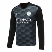 20-21 Manchester City Goalkeeper Black Long Sleeve Man Soccer Football Kit