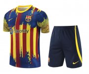 23-24 Barcelona Yellow Short Soccer Football Training Kit (Top + Short) Man