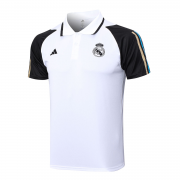 23-24 Real Madrid White Soccer Football Polo Top Man